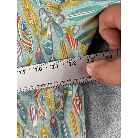 Charleston Threads Hawaiian Shirt Medium Surfboard Print Short Sleeve Excellent - Picture 10 of 11